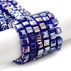 Electroplate Glass Beads Strands EGLA-D018-8x8mm-67-2