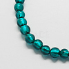 Handmade Silver Foil Glass Beads FOIL-R054-10mm-17-2