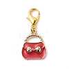 Valentine's Day Theme Alloy Enamel Pendant Decoration HJEW-JM00755-2