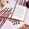 12Pcs Cowhide Leather Bookmarks AJEW-HY00012-4