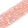 Electroplate Glass Beads Strands EGLA-A044-T3mm-L21-1