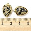 Natural Dalmatian Jasper Faceted Pendants G-M431-06G-05-3