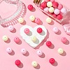 Rubberized Style Opaque Acrylic Beads MACR-CJC0009-02E-5
