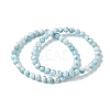 Round Natural Hemimorphite Beaded Stretch Bracelets for Men Women BJEW-B136-01A-4