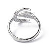 Tarnish Resistant 304 Stainless Steel Open Cuff Ring Finding RJEW-C046-05P-3