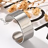 316 Surgical Stainless Steel Open Cuff Rings RJEW-F170-01P-02-1