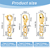   24Pcs 6 Styles Brass Spring Ring Clasps FIND-PH0009-98-2