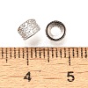 925 Sterling Silver Micro Pave Clear Cubic Zirconia Beads STER-B006-10A-P-2