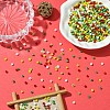 50G 5 Colors Christmas Theme Silver Lined Glass Seed Beads SEED-YW0002-62A-4