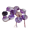 Natural Banded Agate Coin Beads Strands GG-CBAE0EB-06A-3