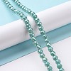 Electroplate Opaque Solid Color Glass Beads Strands GLAA-E036-10A-2