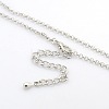Trendy Women's Long Rolo Chain Brass Heart Cage Locket Pendant Necklaces X-NJEW-L074-09-3