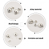 ANATTASOUL 2 Pairs 2 Colors Gothic Alloy Skull Stud Earrings for Women EJEW-AN0002-18-3