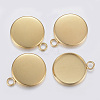 304 Stainless Steel Pendant Cabochon Settings STAS-F160-46G-02-1