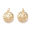 Brass Micro Pave Clear Cubic Zirconia Charms KK-F820-25G-1