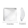 Transparent Glass Square Cabochons GGLA-S022-15mm-2