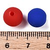 Rubberized Style Imitated Silicone Acrylic Beads MACR-T048-01B-06-3