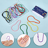 20Pcs 10 Colors Iron Bulb Shaped Plastic Push Gate Snap Keychain Clasp Findings IFIN-SC0001-94-4