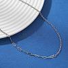 304 Stainless Steel Paperclip Chain Cable Chain Necklaces for Women NJEW-JN05590-5