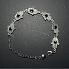 Vintage European Alloy Enamel Hamsa Hand Link Chain Bracelets for Women YP1014-1-1
