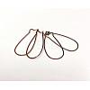 Brass Hoop Earrings Findings Kidney Ear Wires EC221-R-1
