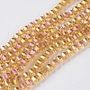 Electroplate Glass Beads Strands EGLA-L012-B-FR01-1