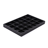 Stackable Wood Display Trays Covered By Black Leatherette PCT107-4