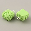 Opaque Resin Pendants RESI-WH0029-24P-03-1