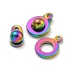 Ion Plating(IP) 201 Stainless Steel Snap Clasps STAS-F139-082M-1
