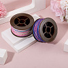 2 Rolls 2 Colors Segment Dyed Round Polyester Twisted Cords OCOR-TA0003-65D-5