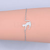 201 Stainless Steel Kitten Link Bracelets BJEW-T011-JN475-1-2
