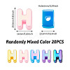 20Pcs UV Plating Opaque Acrylic European Beads OACR-TADJ0001-16H-3