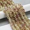 Spray Painted Crackle Glass Beads Strands X-CCG-Q002-10mm-05-1
