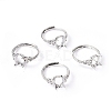 Adjustable Brass Finger Ring Components KK-L193-08P-1