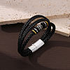 Imitation Leather Cord Multi-strand Bracelets for Men PW-WGD2A27-02-2
