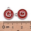 Platinum Plated Alloy Enamel Charms ENAM-S118-03G-P-3