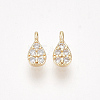 Brass Micro Pave Cubic Zirconia Charms KK-S350-298-1