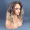 Fashion Women Shoulder Length Curly Ombre Wigs OHAR-L010-003-3