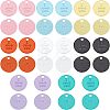 48Pcs 8 Colors Spray Painted Alloy Charms FIND-FH0002-71-1
