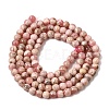 Round Natural Rhodochrosite Bead Strands G-F289-21-4mm-01-3