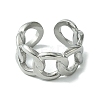 304 Stainless Steel Open Cuff Ring RJEW-L110-021P-2