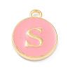 Golden Plated Alloy Enamel Charms X-ENAM-Q437-14S-1
