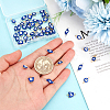 ARRICRAFT 50Pcs 5 Styles 304 Stainless Steel Blue Enamel Connector Charms STAS-AR0001-51-3