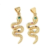 Brass Micro Pave Cubic Zirconia Pendants KK-L243-29G-02-1