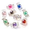 UV Plating Rainbow Iridescent Acrylic Beads PACR-E001-01-1