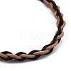 Unisex Adjustable Braided Spray Painted Cowhide Leather Cords Bracelets BJEW-JB05393-05-2