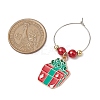 Christmas Alloy Enamel Wine Glass Charms AJEW-JO00258-5