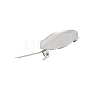 304 Stainless Steel Brooch Cabochon Settings X-STAS-E547-08H-P-3