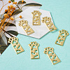 Open Back Bezel Pendants X-PALLOY-TAC0010-08KCG-5