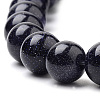 Synthetic Blue Goldstone Beads Strands X-G-S259-41-6mm-3